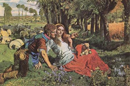 William Holman Hunt The Hireling Shepherd (mk09) Sweden oil painting art